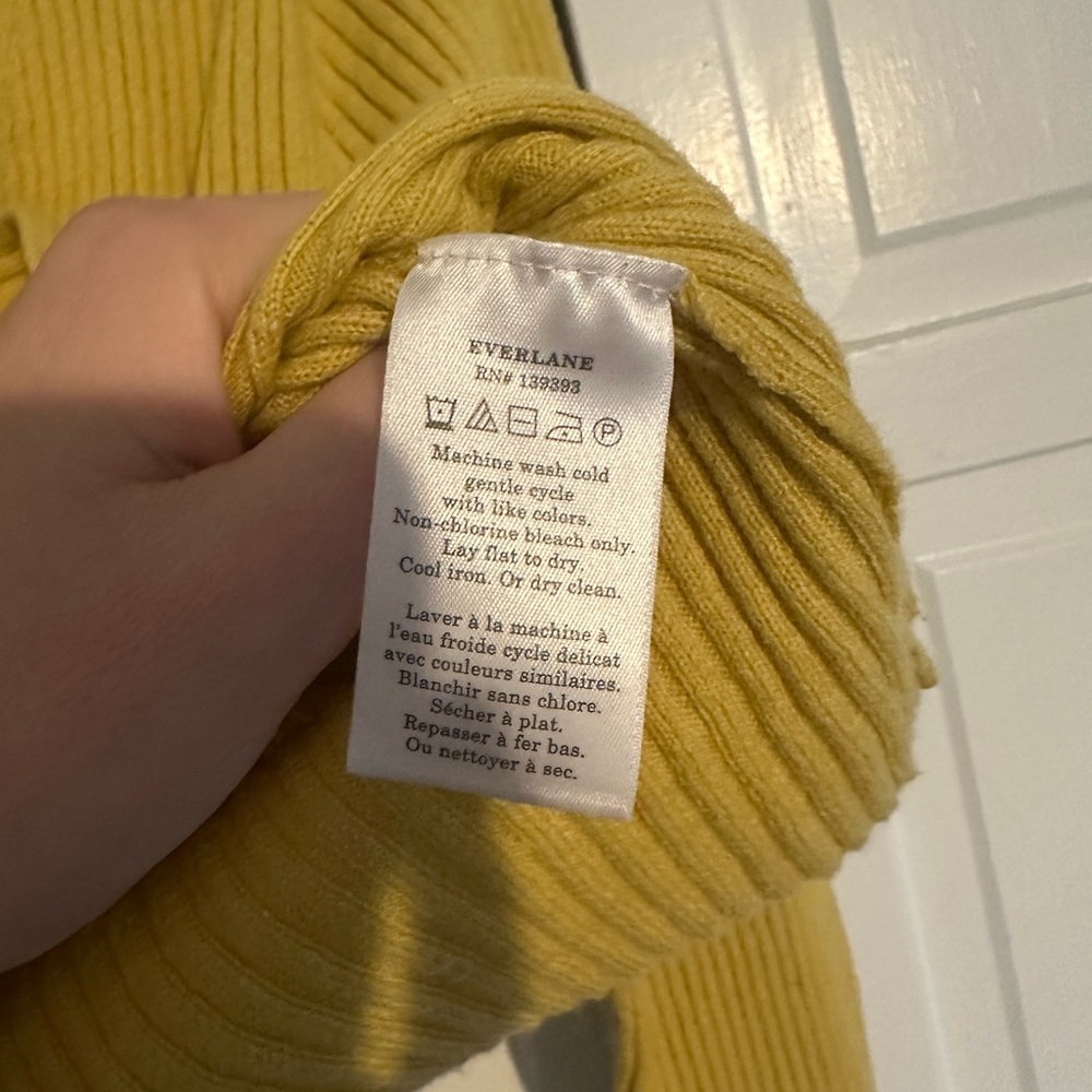 Everlane Yellow Ribbed Crop Top - Picture 8 of 10